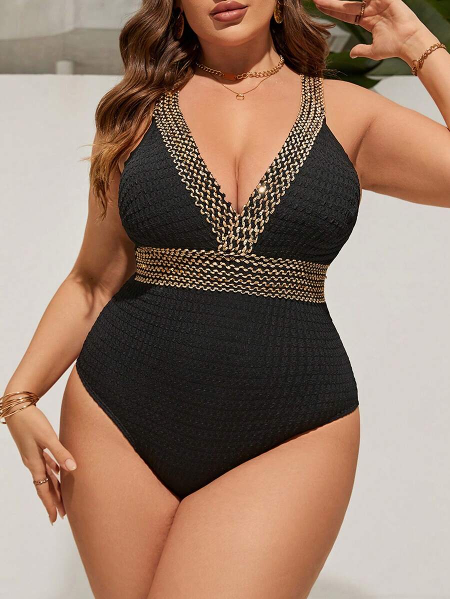 Maiô Plus Size Tricot Glam