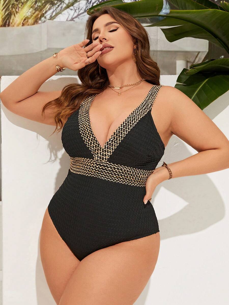 Maiô Plus Size Tricot Glam