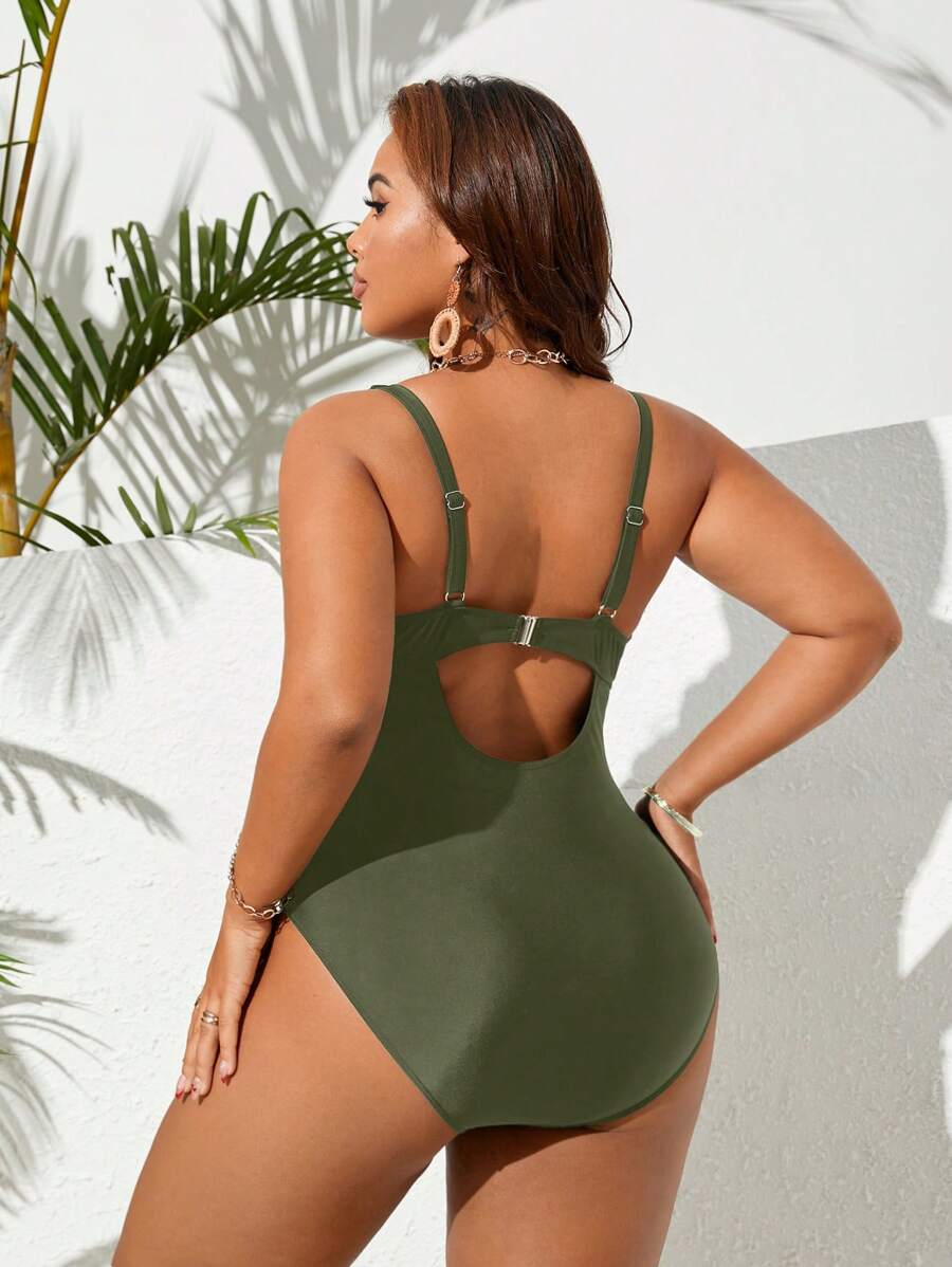 Maiô Plus Size Cross Glam
