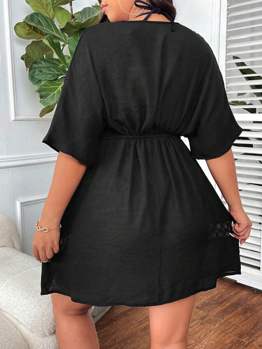 Saída de Praia com Vazado Plus Size