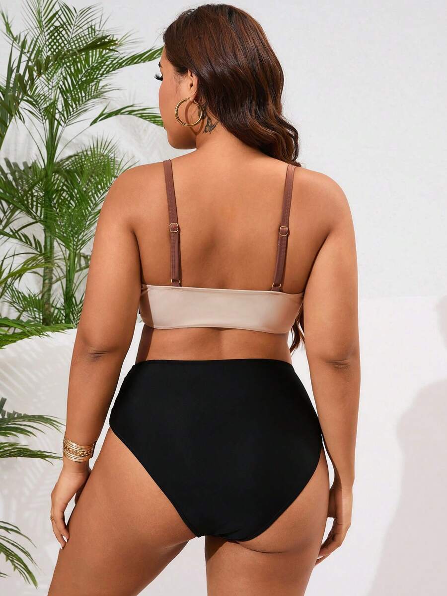 Biquíni Plus Size Color Block Elegance