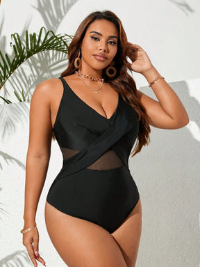 Maiô Plus Size Cross Glam