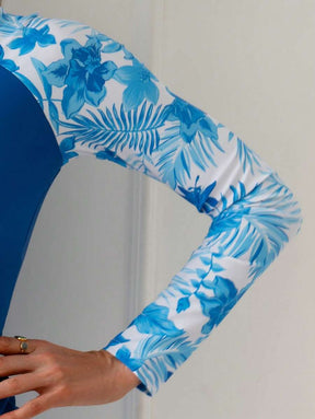 Conjunto UV Feminino Folhagens Tropicais