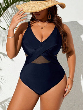Maiô Plus Size Cross Glam