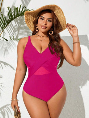 Maiô Plus Size Cross Glam